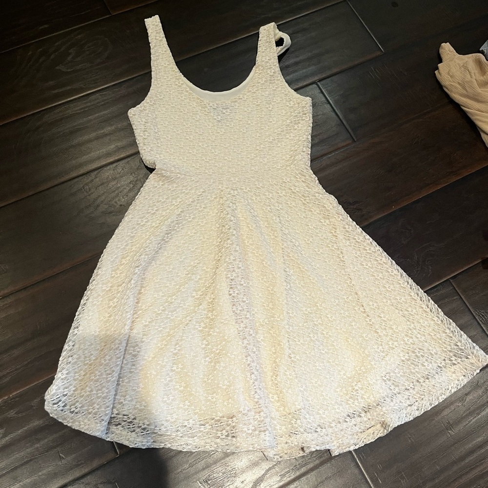 Aqua cream colored skater dress